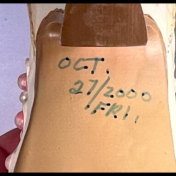 Miniature Collectable Porcelain Shoes Vintage Signed - Picture 10 of 14